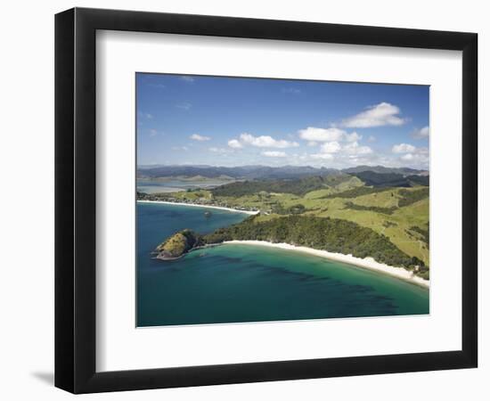 New Chums Beach, and Motuto Point, Coromandel Peninsula, North Island, New Zealand-David Wall-Framed Photographic Print