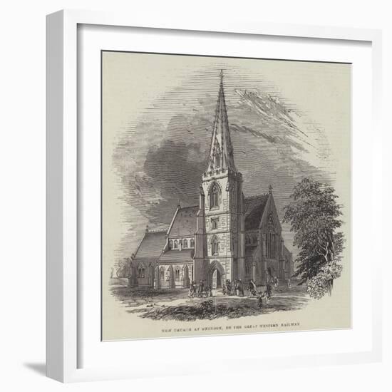 New Church at Swindon, on the Great Western Railway-null-Framed Giclee Print