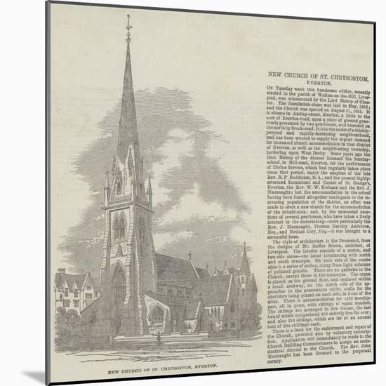 New Church of St Chrysostom, Everton-null-Mounted Giclee Print