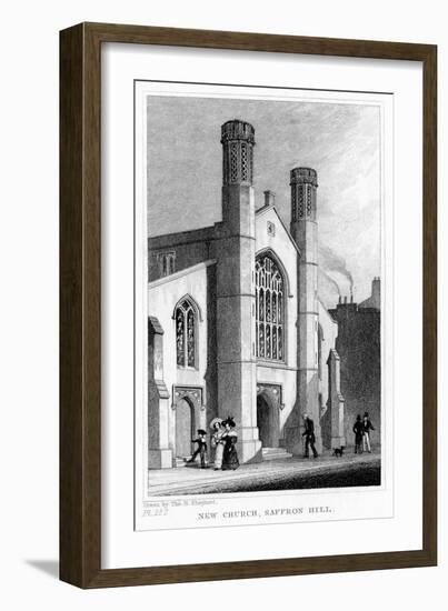 New Church, Saffron Hill, Camden, London, 19th Century-Thomas Hosmer Shepherd-Framed Giclee Print