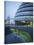 New City Hall and Tower Bridge at Dusk, London, England, United Kingdom, Europe-Charles Bowman-Stretched Canvas