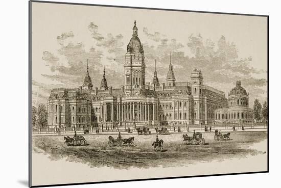 New City Hall, San Francisco, from 'American Pictures', Published by the Religious Tract Society,…-English School-Mounted Giclee Print