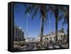 New City, View of Safra Square with the City Hall-Massimo Borchi-Framed Stretched Canvas