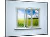 New Closed Plastic Glass Window Frame Isolated on the White Background-Volokhatiuk-Mounted Photographic Print