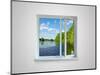 New Closed Plastic Glass Window Frame Isolated on the White Background-Volokhatiuk-Mounted Photographic Print