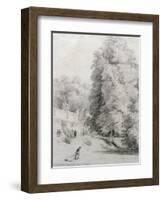 New College Garden, 1821-William Alfred Delamotte-Framed Giclee Print