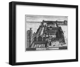 New College Oxford 1660-null-Framed Art Print