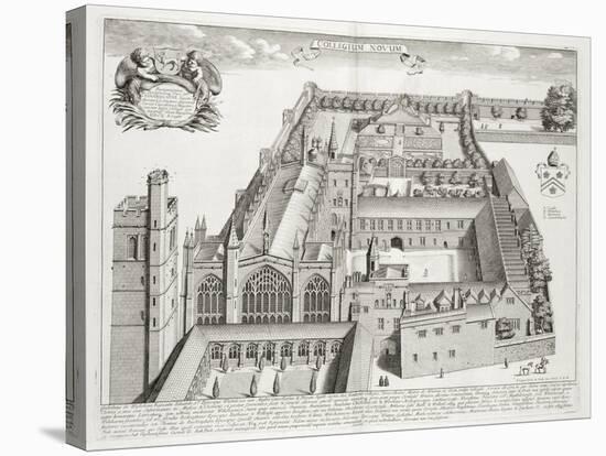 New College, Oxford, from 'Oxonia Illustrata', Published 1675 (Engraving)-David Loggan-Stretched Canvas