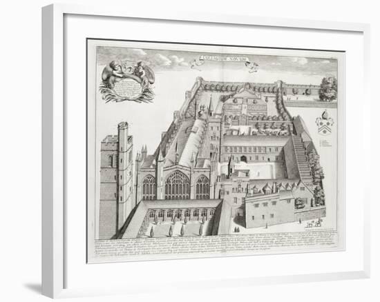 New College, Oxford, from 'Oxonia Illustrata', Published 1675 (Engraving)-David Loggan-Framed Giclee Print