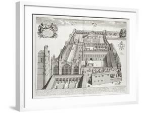 New College, Oxford, from 'Oxonia Illustrata', Published 1675 (Engraving)-David Loggan-Framed Giclee Print