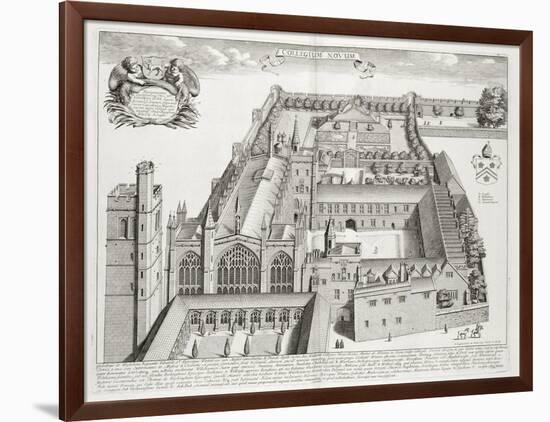 New College, Oxford, from 'Oxonia Illustrata', Published 1675 (Engraving)-David Loggan-Framed Giclee Print