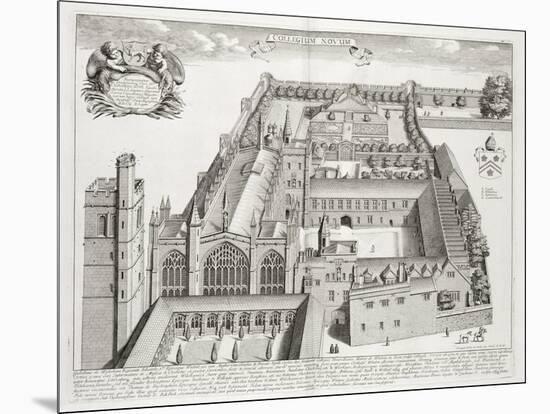 New College, Oxford, from 'Oxonia Illustrata', Published 1675 (Engraving)-David Loggan-Mounted Giclee Print