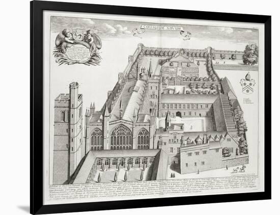 New College, Oxford, from 'Oxonia Illustrata', Published 1675 (Engraving)-David Loggan-Framed Giclee Print