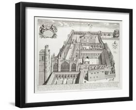 New College, Oxford, from 'Oxonia Illustrata', Published 1675 (Engraving)-David Loggan-Framed Giclee Print