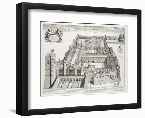 New College, Oxford, from 'Oxonia Illustrata', Published 1675 (Engraving)-David Loggan-Framed Premium Giclee Print