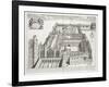 New College, Oxford, from 'Oxonia Illustrata', Published 1675 (Engraving)-David Loggan-Framed Giclee Print