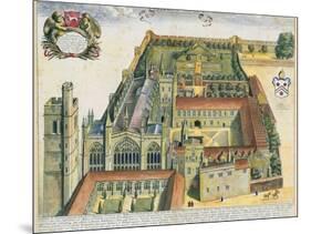 New College, Oxford, from 'Oxonia Illustrata', Published 1675-David Loggan-Mounted Giclee Print