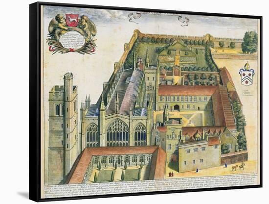 New College, Oxford, from 'Oxonia Illustrata', Published 1675-David Loggan-Framed Stretched Canvas