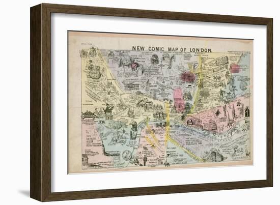 New Comic Map of London-null-Framed Giclee Print