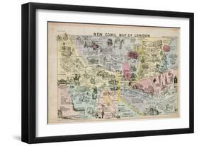 New Comic Map of London-null-Framed Giclee Print