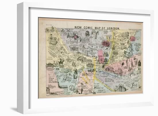 New Comic Map of London-null-Framed Giclee Print