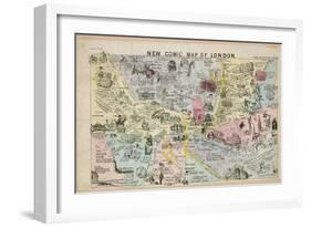 New Comic Map of London-null-Framed Giclee Print