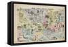 New Comic Map of London-null-Framed Stretched Canvas