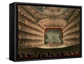 New Covent Garden Theatre from Ackermann's "Microcosm of London"-Thomas Rowlandson-Framed Stretched Canvas