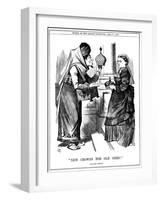 New Crowns for Old Ones!, Benjamin Disraeli Offering the Crown of India to Queen Victoria, 1876-John Tenniel-Framed Giclee Print