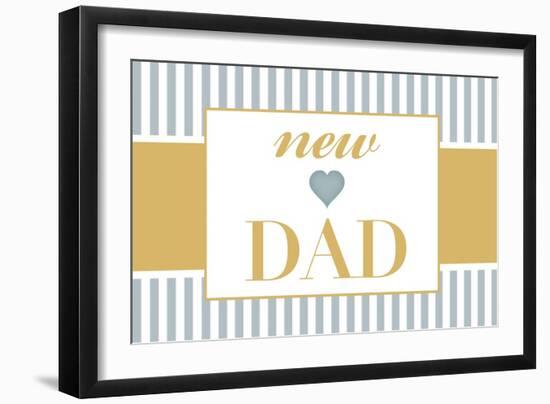 New Dad - Blue-Lantern Press-Framed Art Print