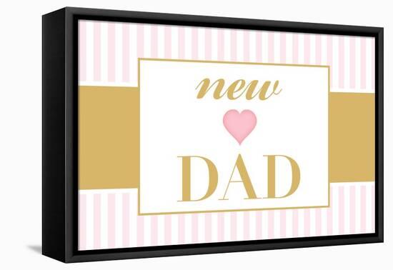 New Dad - Pink-Lantern Press-Framed Stretched Canvas