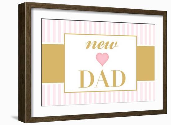 New Dad - Pink-Lantern Press-Framed Art Print