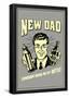 New Dad Somebody Bring Me My Bottle Funny Retro Poster-null-Framed Poster