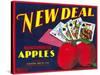 New Deal Apple Label - Wenatchee, WA-Lantern Press-Stretched Canvas
