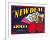 New Deal Apple Label - Wenatchee, WA-Lantern Press-Framed Art Print