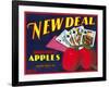 New Deal Apple Label - Wenatchee, WA-Lantern Press-Framed Art Print