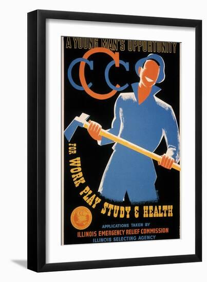 New Deal: Wpa Poster-Albert Bender-Framed Giclee Print