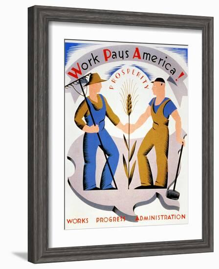 New Deal: Wpa Poster-Vera Bock-Framed Giclee Print