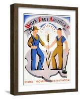 New Deal: Wpa Poster-Vera Bock-Framed Giclee Print