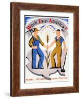 New Deal: Wpa Poster-Vera Bock-Framed Giclee Print