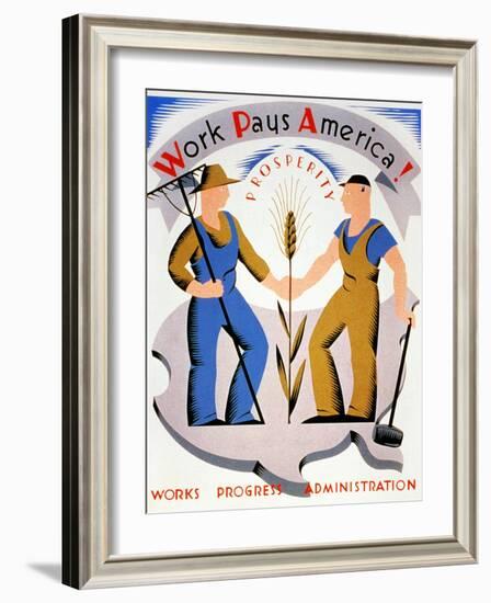 New Deal: Wpa Poster-Vera Bock-Framed Giclee Print