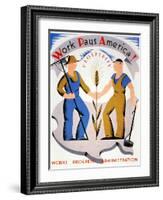 New Deal: Wpa Poster-Vera Bock-Framed Giclee Print