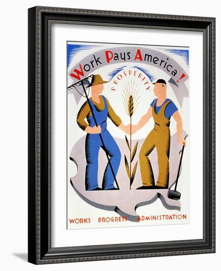 New Deal: Wpa Poster-Vera Bock-Framed Giclee Print