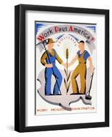 New Deal: Wpa Poster-Vera Bock-Framed Giclee Print