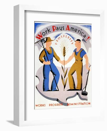 New Deal: Wpa Poster-Vera Bock-Framed Giclee Print