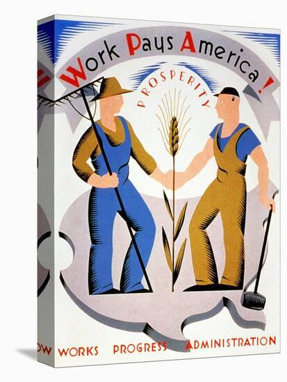 New Deal: Wpa Poster-Vera Bock-Stretched Canvas