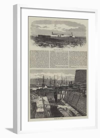 New Dock and Naval Prison at Malta-null-Framed Giclee Print