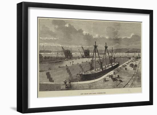 New Docks and Basin, Portsmouth-null-Framed Giclee Print