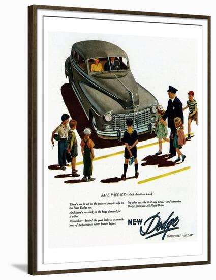 New Dodge Smoothes Afloat-null-Framed Premium Giclee Print