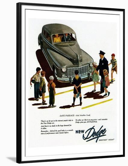 New Dodge Smoothes Afloat-null-Framed Premium Giclee Print